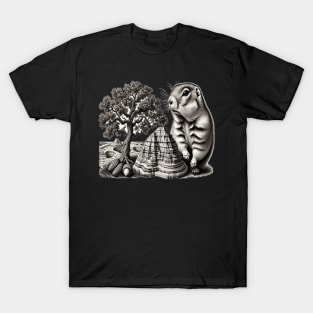 Badlands Beauty: Prairie Dog Amidst Nature's Marvels T-Shirt